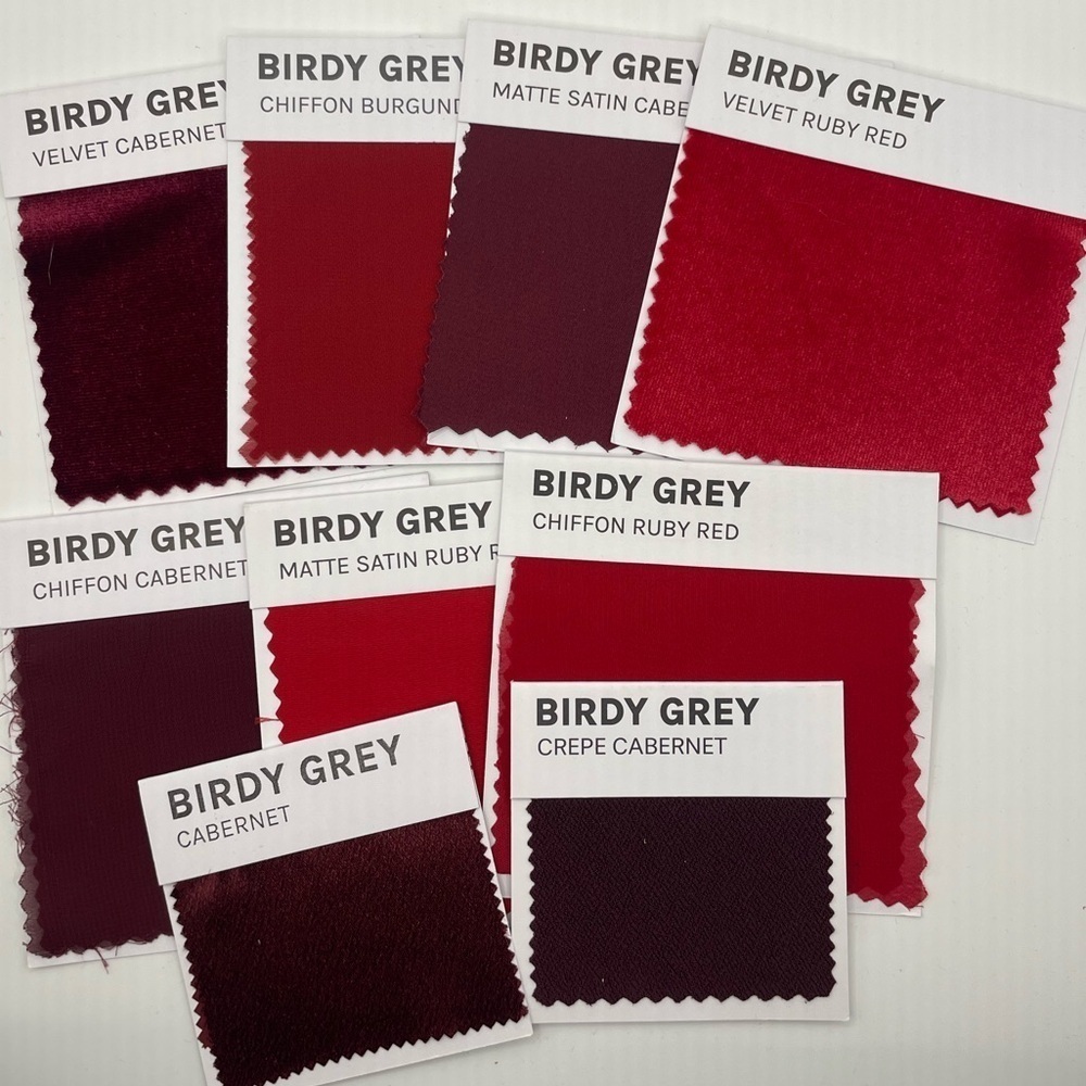 Red Bridesmaid Swatches